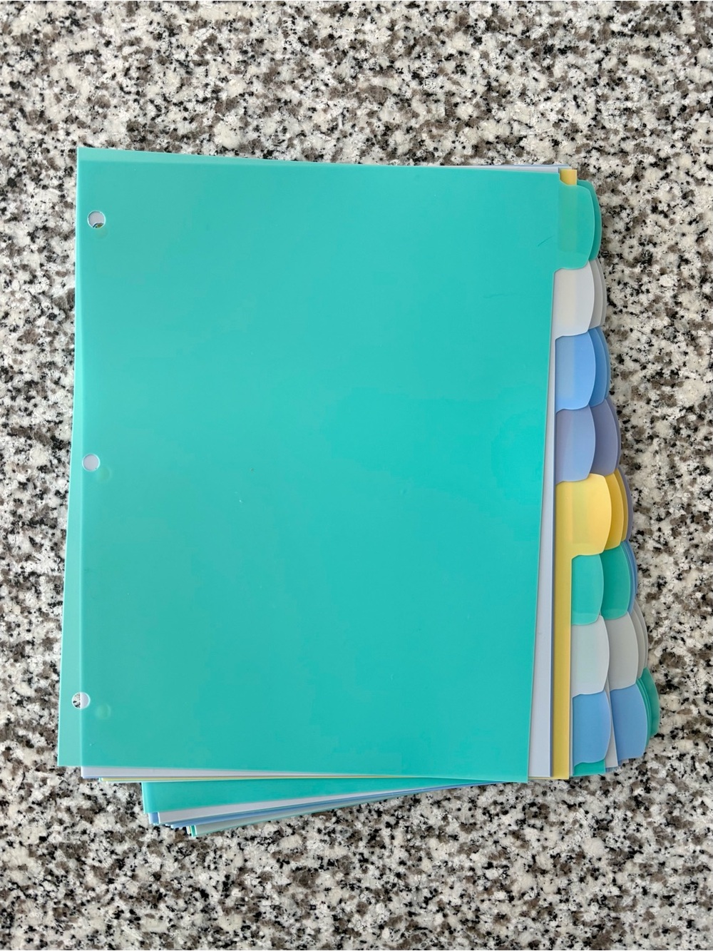 Avery—Write & Erase Plastic Dividers Assorted Pastels 8.5" x 11" (Set of 52)